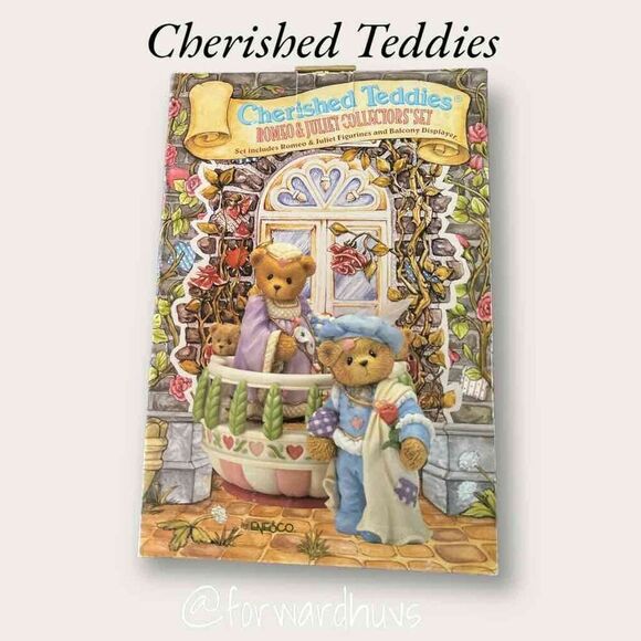 Enesco Romeo and Juliet Cherished Teddies Set with Balcony Displayed - READ - Picture 9 of 13
